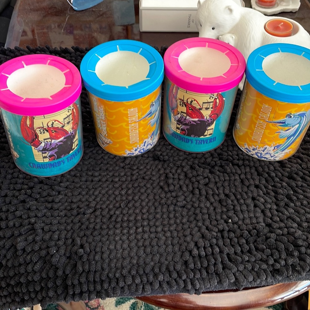 Vintage Four pack, Winston koozies crawdad Tavern, and swordfish saloon